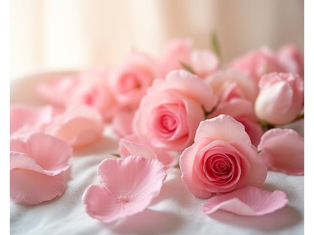 Rosas Damascenas rosadas frescas.