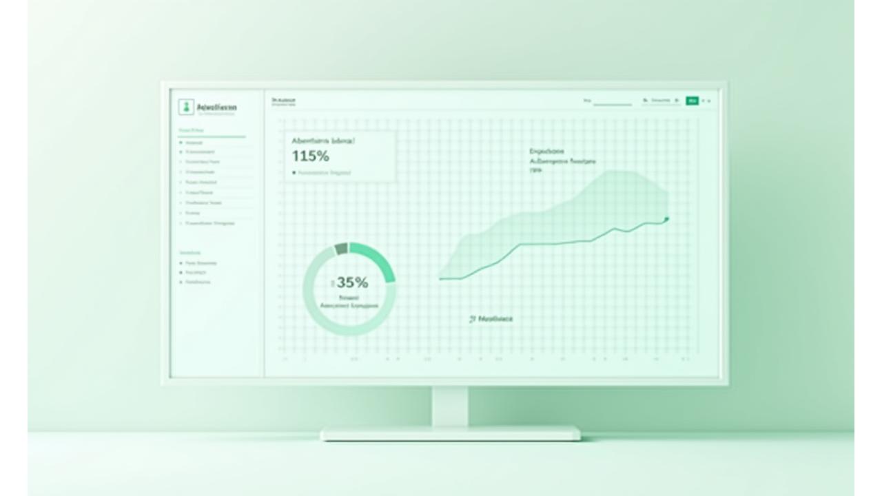 Gráfico de dashboard mostrando la reducción del absentismo y el aumento del engagement en una empresa a lo largo del tiempo