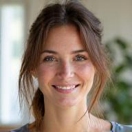 Retrato de Sofía, instructora de yoga